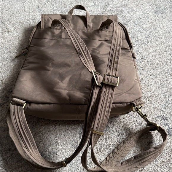 Travelon Anti-Theft Signature Slim Backpack Sable Brown RFID Pockets Organizer - Picture 8 of 11